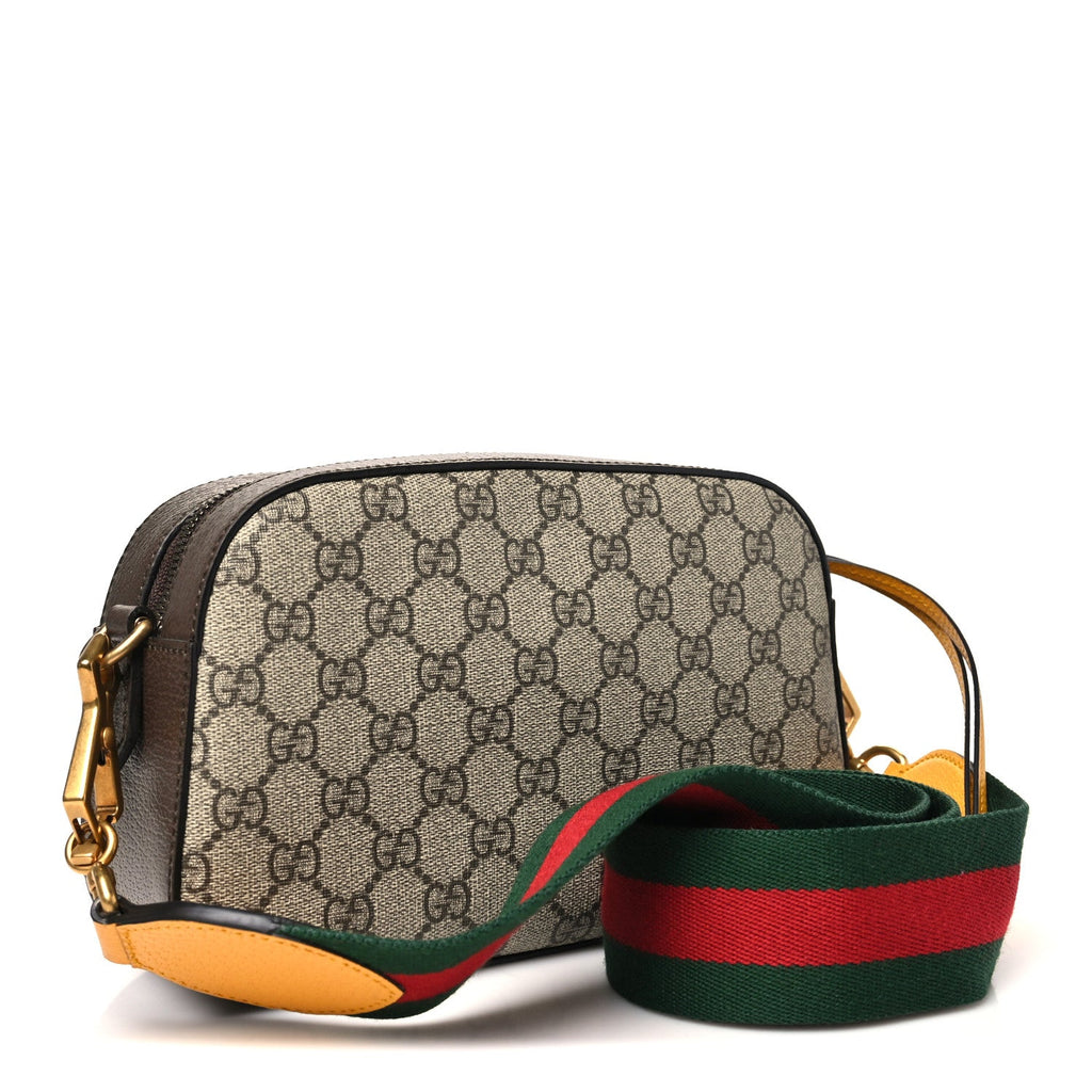 Gucci GG Supreme Monogram Web Neo Vintage Shoulder Bag Beige New Acero Crop