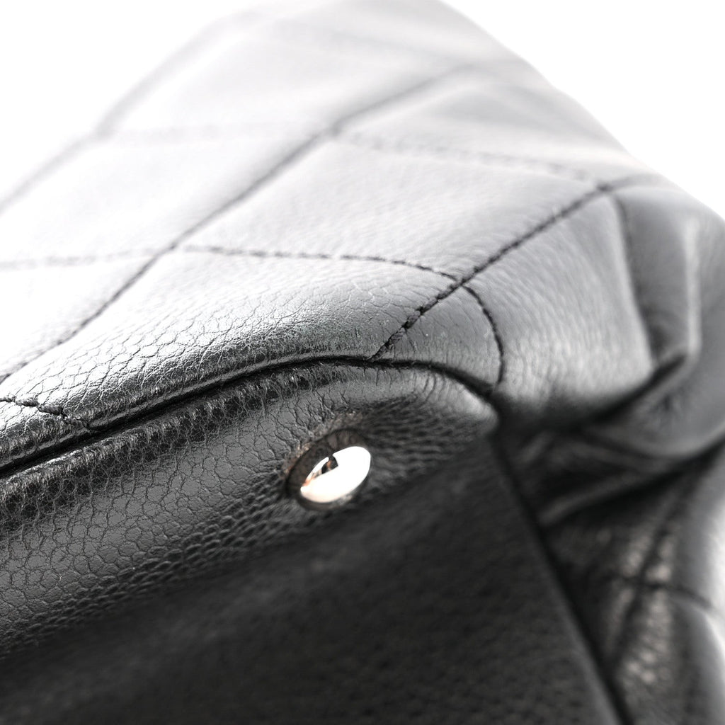 Chanel Caviar Quilted CC Timeless Soft Tote Black