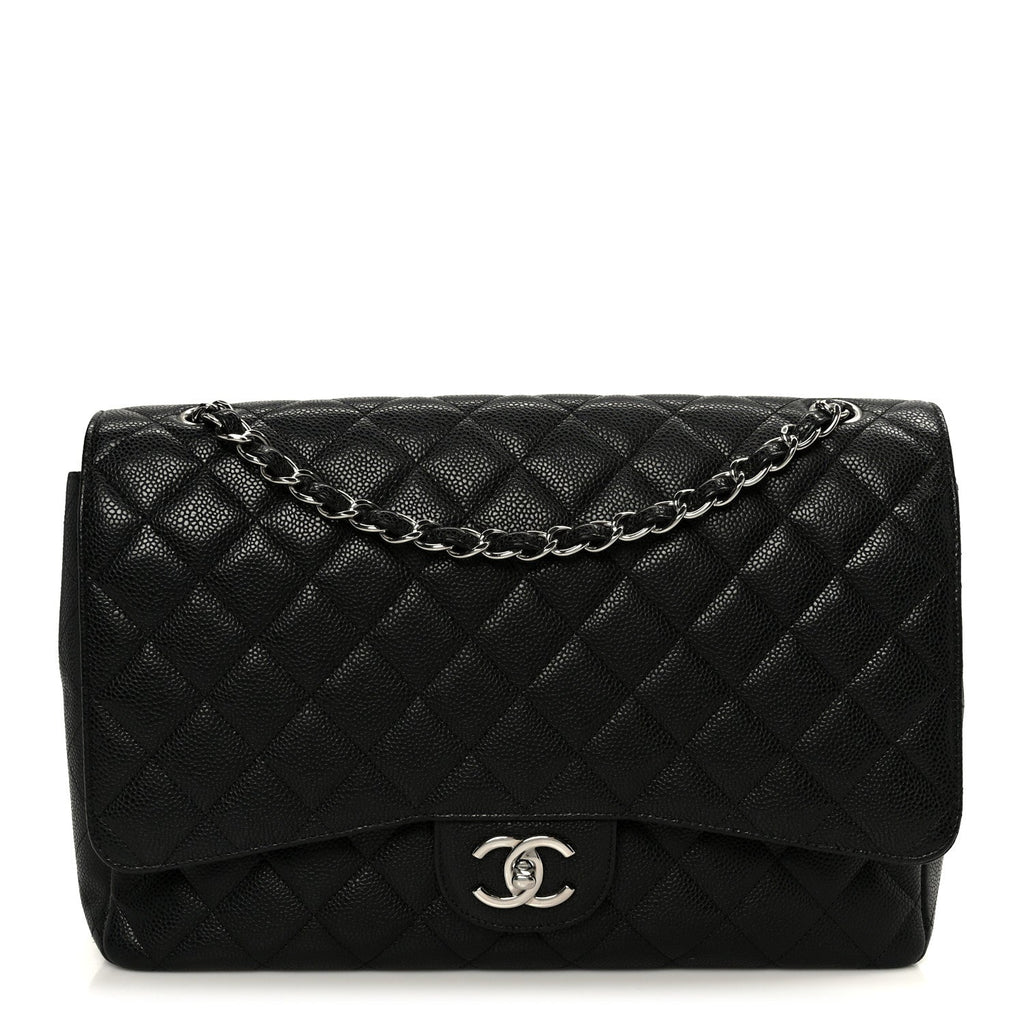 Chanel Caviar Quilted Maxi Double Flap Black