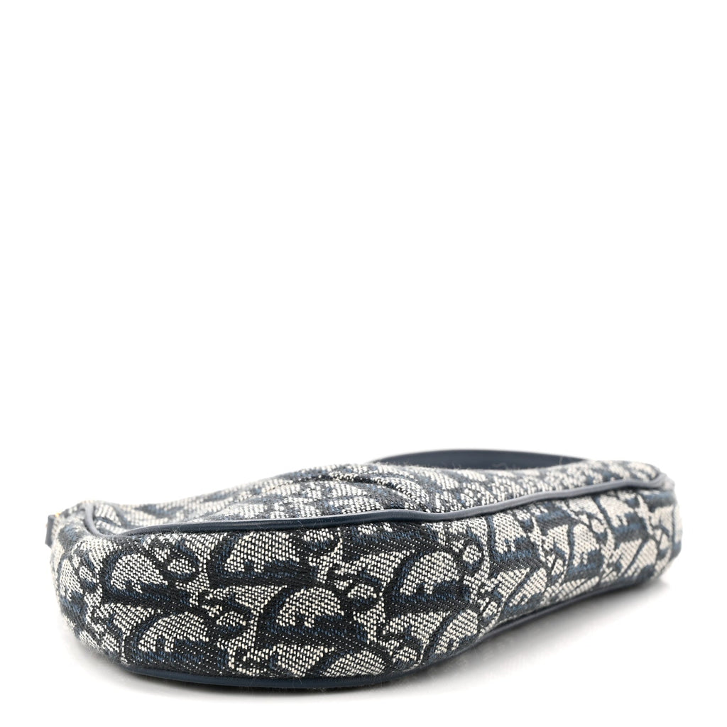 Christian Dior Monogram Mini Saddle Pochette Navy