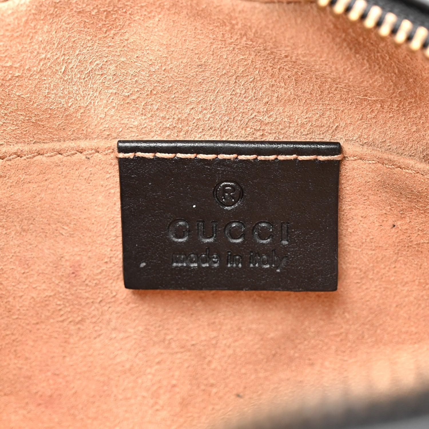 Gucci Calfskin Matelasse Mini GG Marmont Chain Shoulder Bag Black