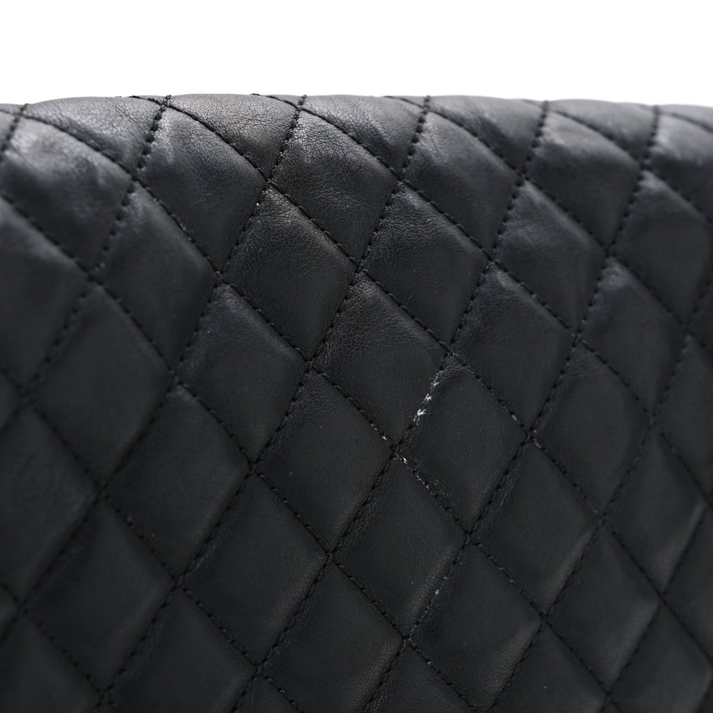 Chanel Lambskin Quilted Medium Boy Flap Black