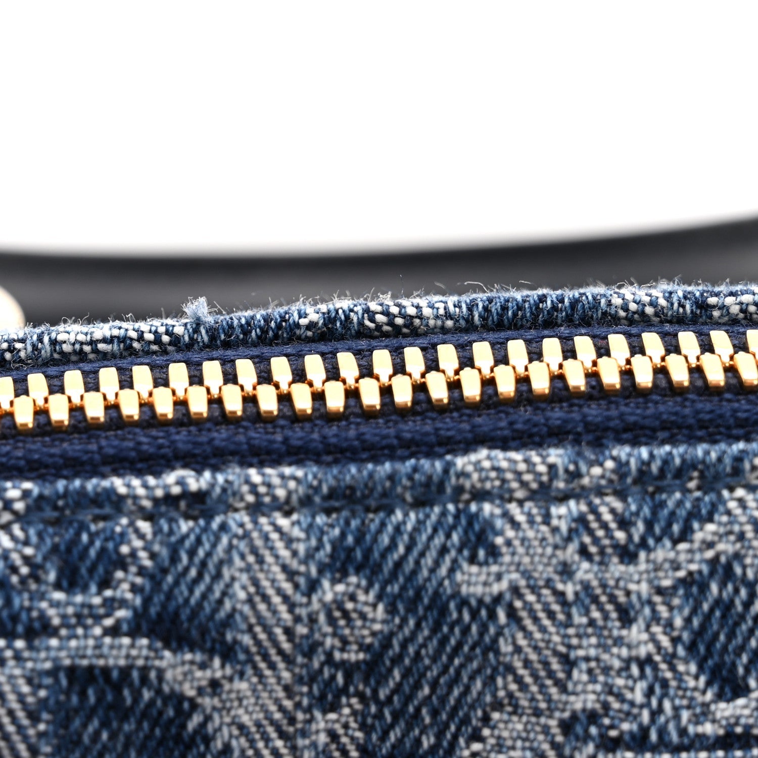 Christian Dior Denim Oblique Nano Groove 17 Bag Blue