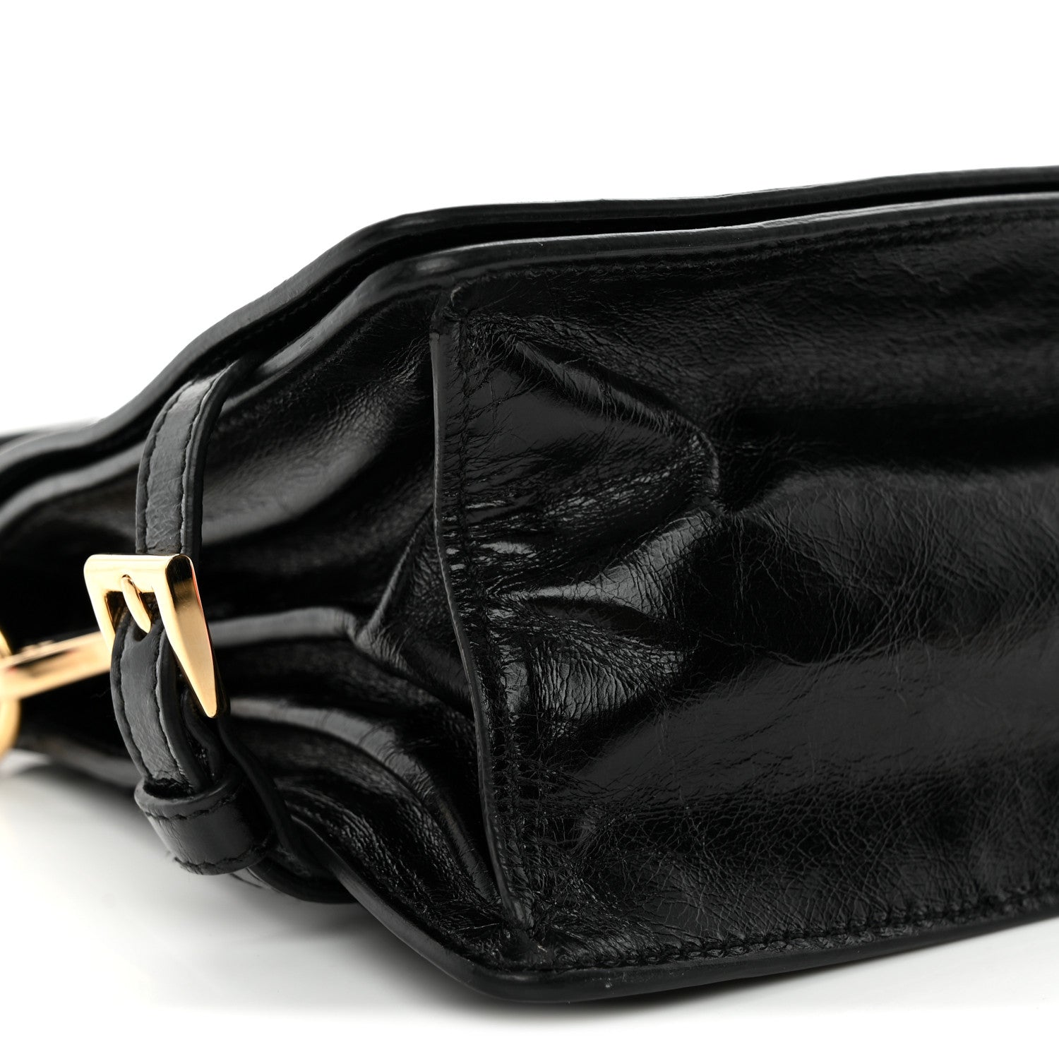 Prada Soft Lux Calfskin Triangle Mini Shoulder Bag Black