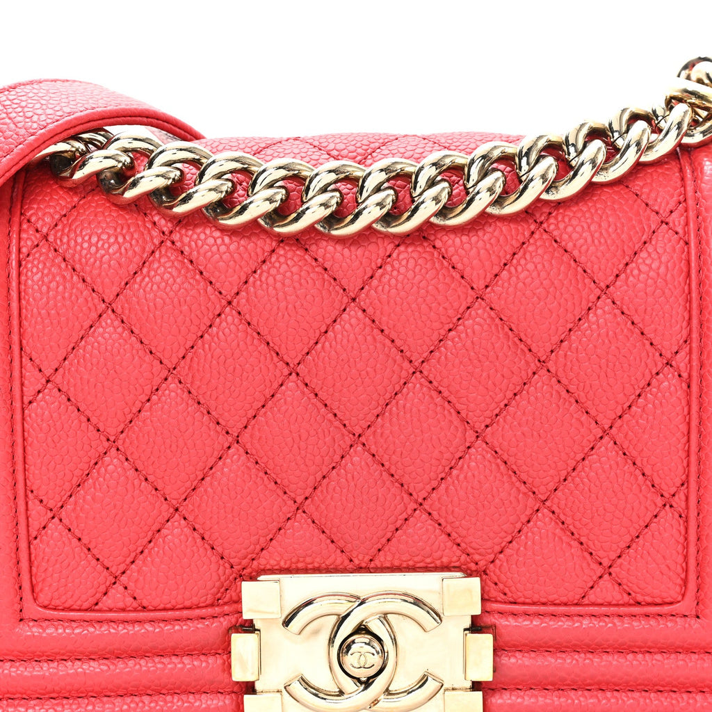 Chanel Caviar Quilted Small Boy Flap Red