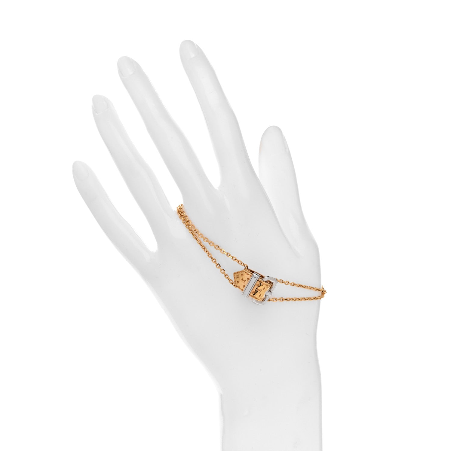 Louis Vuitton Nanogram Buckle Bracelet Gold