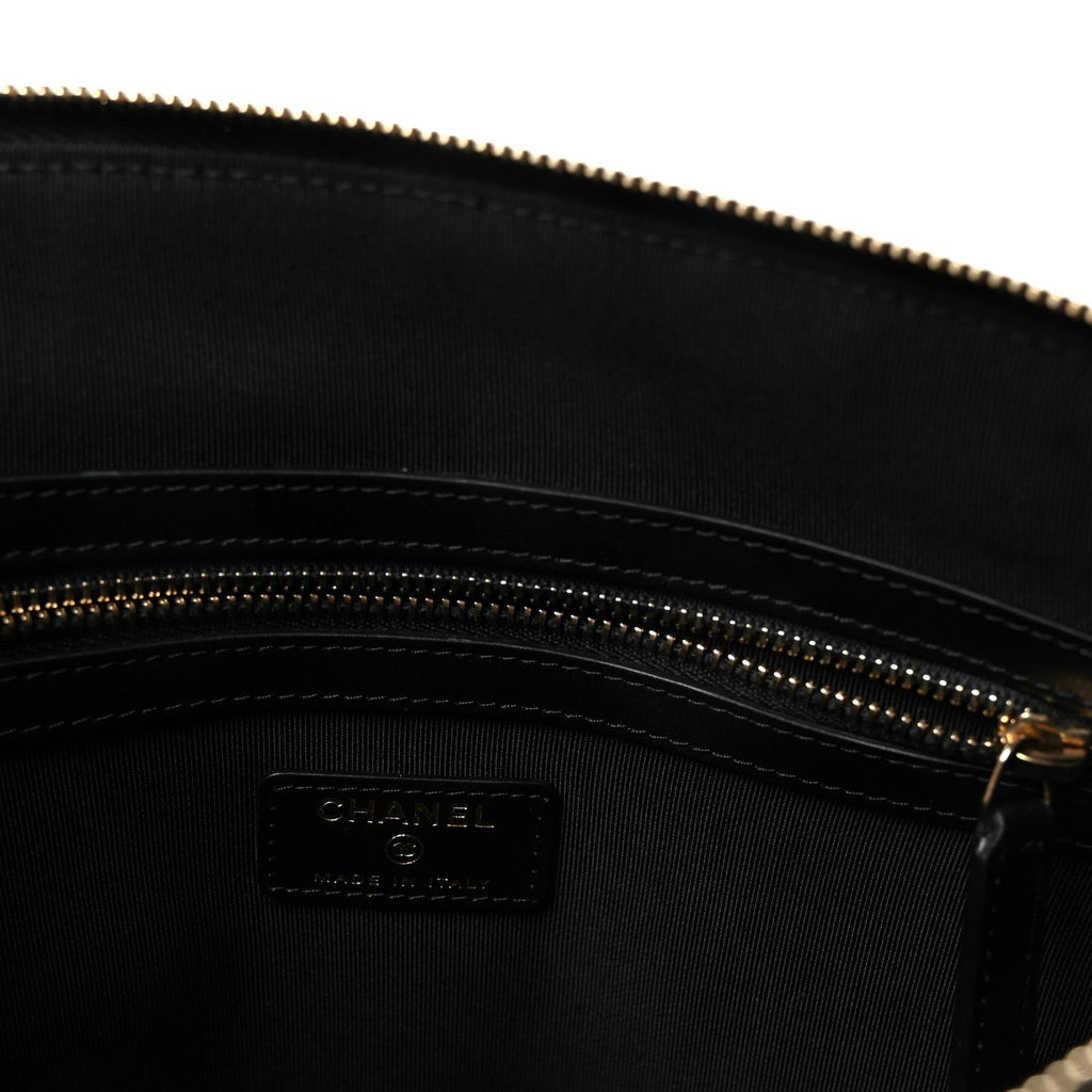 Lambskin Metallic Calfskin Quilted Crocodile Embossed Clutch 2.55 Reissue Cosmetic Case Gold