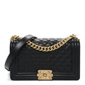 Chanel Caviar Quilted Medium Boy Flap Black