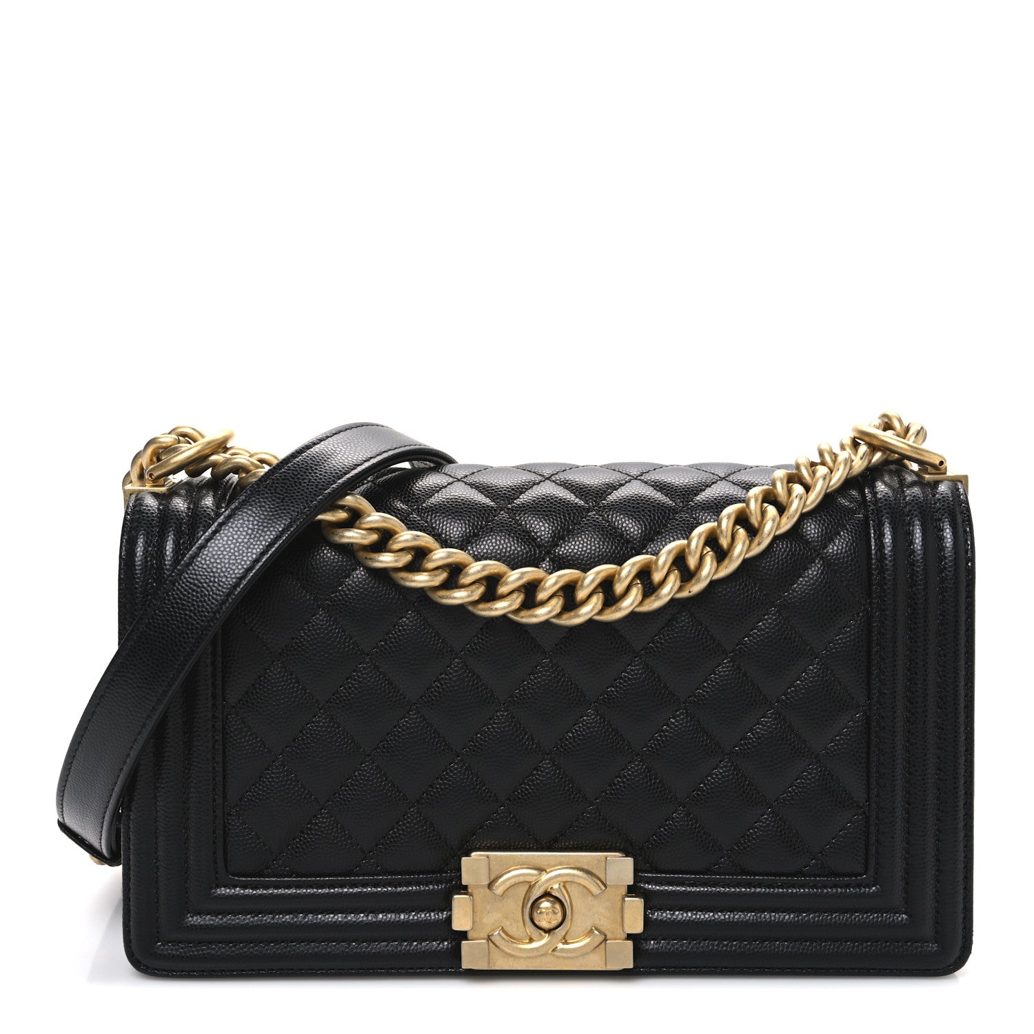 Chanel Caviar Quilted Medium Boy Flap Black