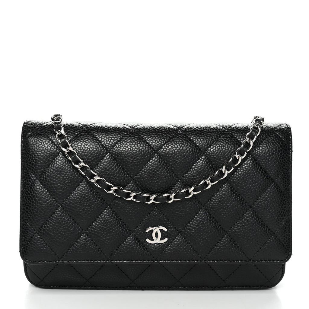 Chanel Caviar Quilted Wallet On Chain WOC Black