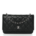 Chanel Caviar Quilted Wallet On Chain WOC Black