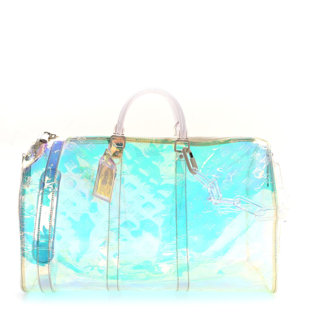 Louis Vuitton PVC Monogram Keepall Bandouliere 50 Iridescent Prism