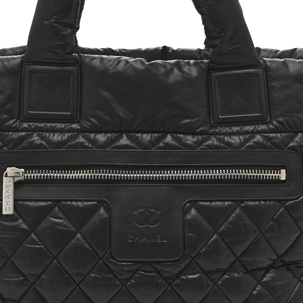 Chanel Nylon Quilted Large Coco Cocoon Tote Black
