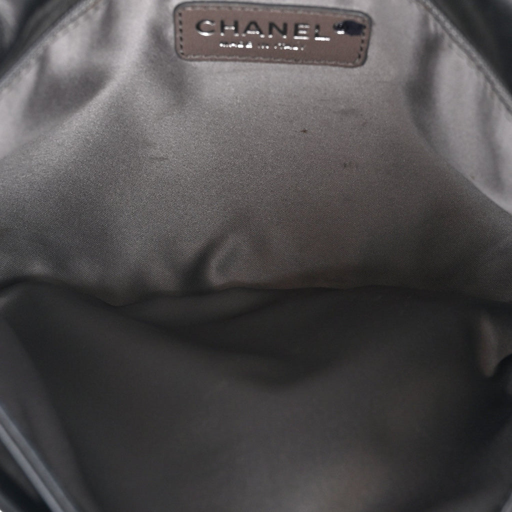 Chanel Lambskin Quilted Chain Mail Shoulder Bag Black