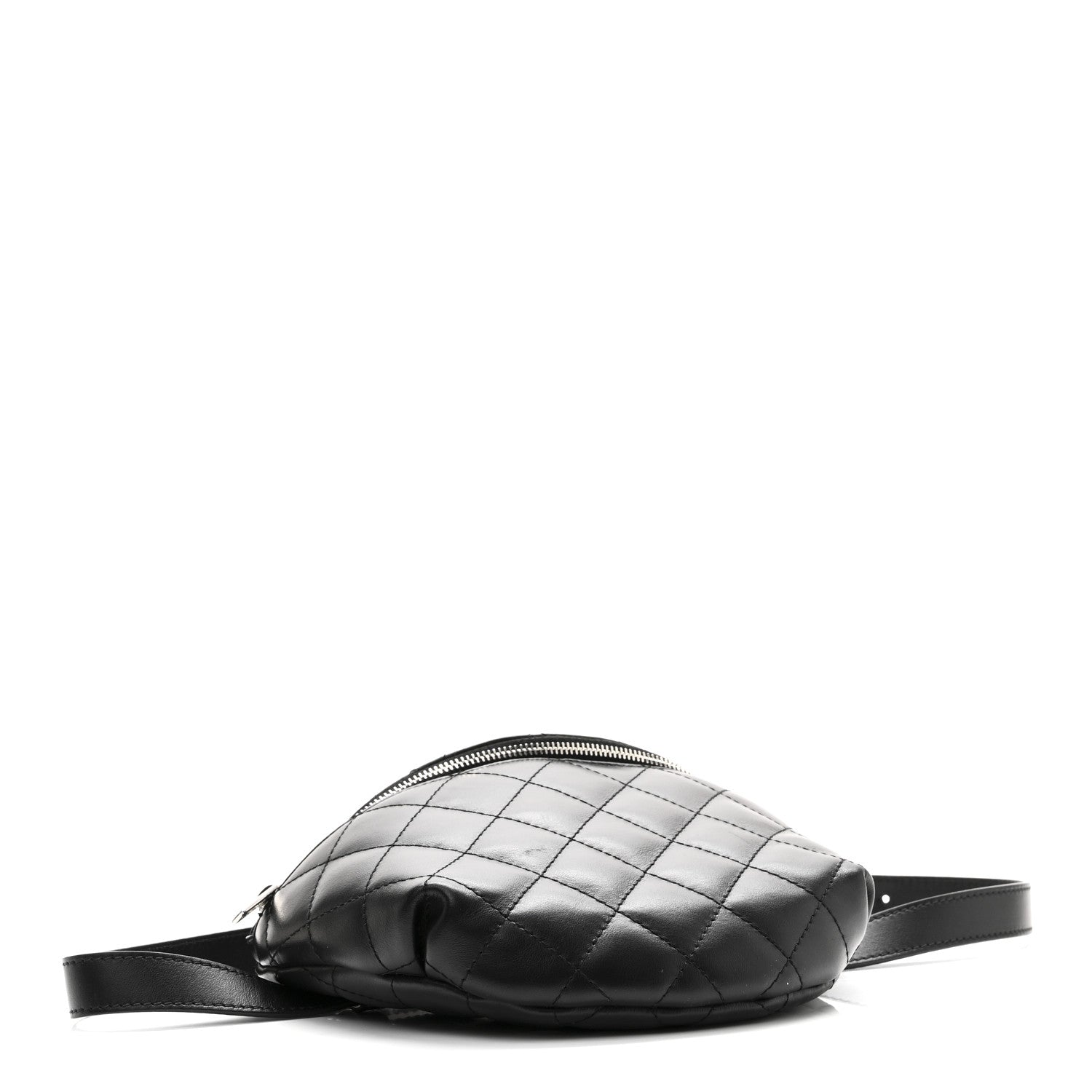 Chanel Calfskin Quilted Waist Belt Bag Black