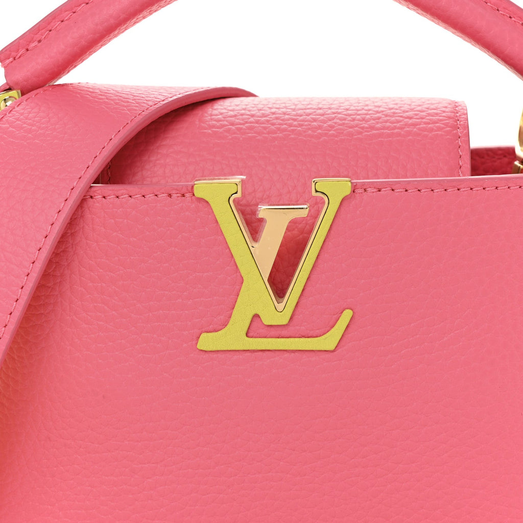 Louis Vuitton Taurillon Capucines Mini Dragon Fruit Pink Cedrat
