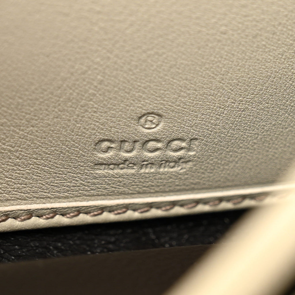Gucci Shangai Calfskin Lovely Heart Continental Wallet Off White