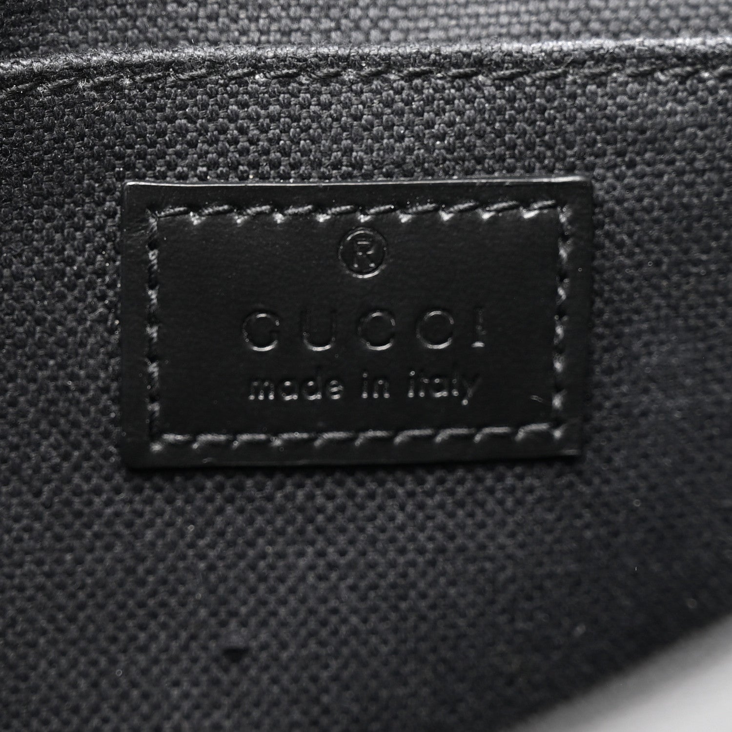 Gucci GG Supreme Monogram Textured Dollar Calfskin Retro Interlocking G Flap Messenger Bag Black