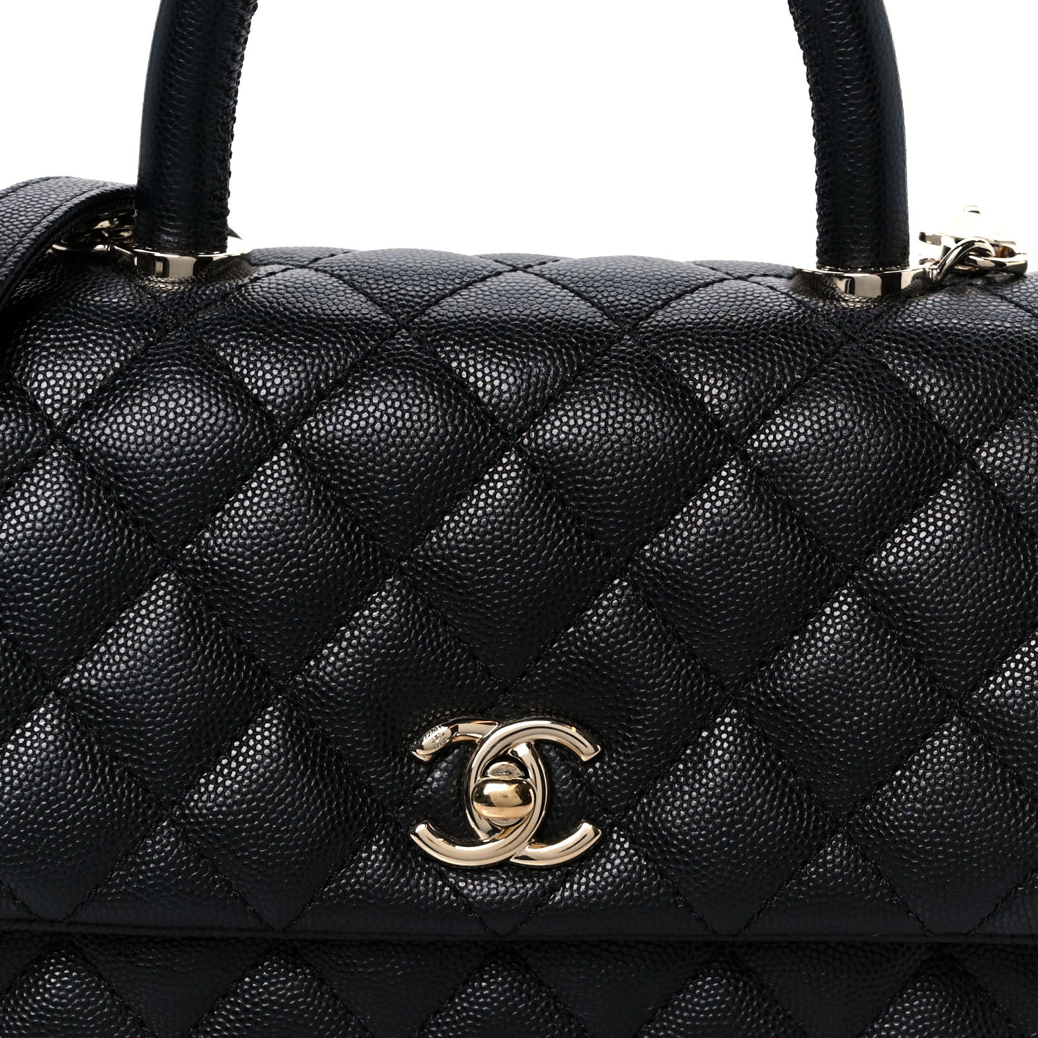 Chanel Caviar Quilted Mini Coco Handle Flap Black