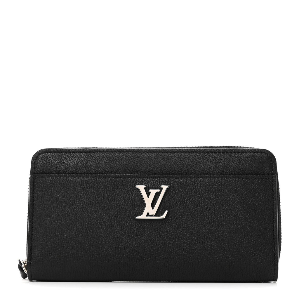 Louis Vuitton Calfskin Zippy Lockme Wallet Black