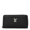 Louis Vuitton Calfskin Zippy Lockme Wallet Black