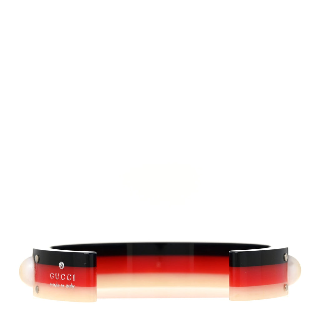 Gucci Web Pearl Cuff  Blue Red White
