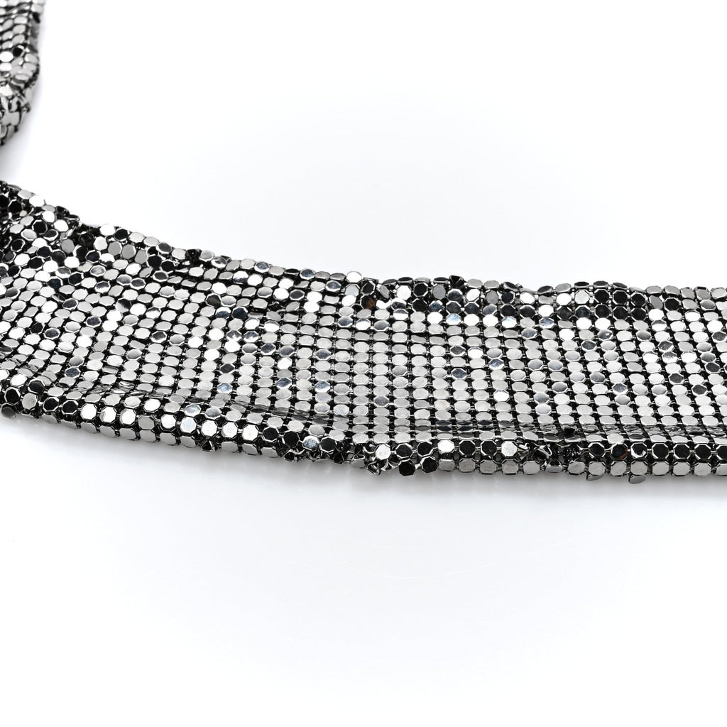 Chanel Lambskin Quilted Chain Mail Shoulder Bag Black