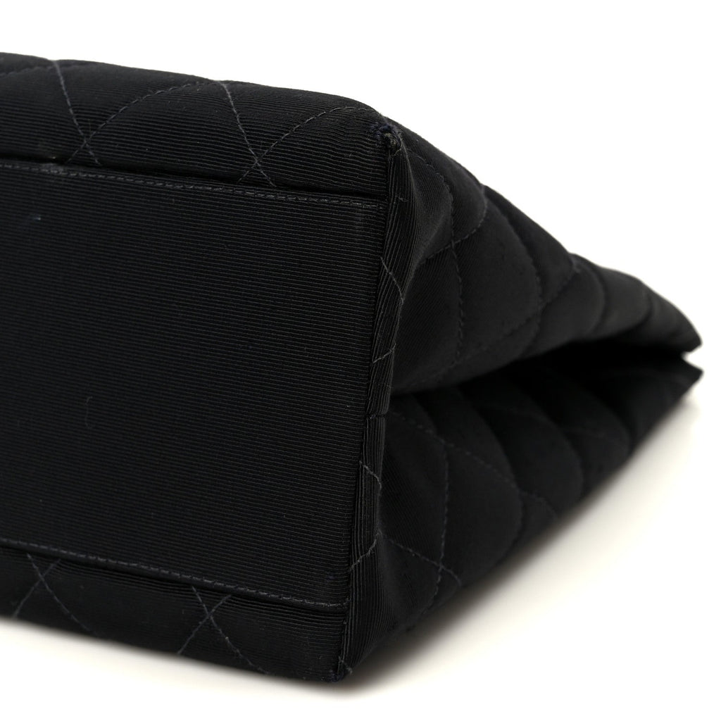 Chanel Grosgrain Quilted Shopper Tote Black