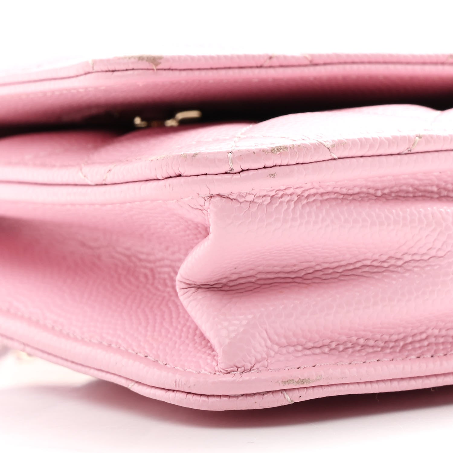 Chanel Caviar Quilted Wallet on Chain WOC Light Pink