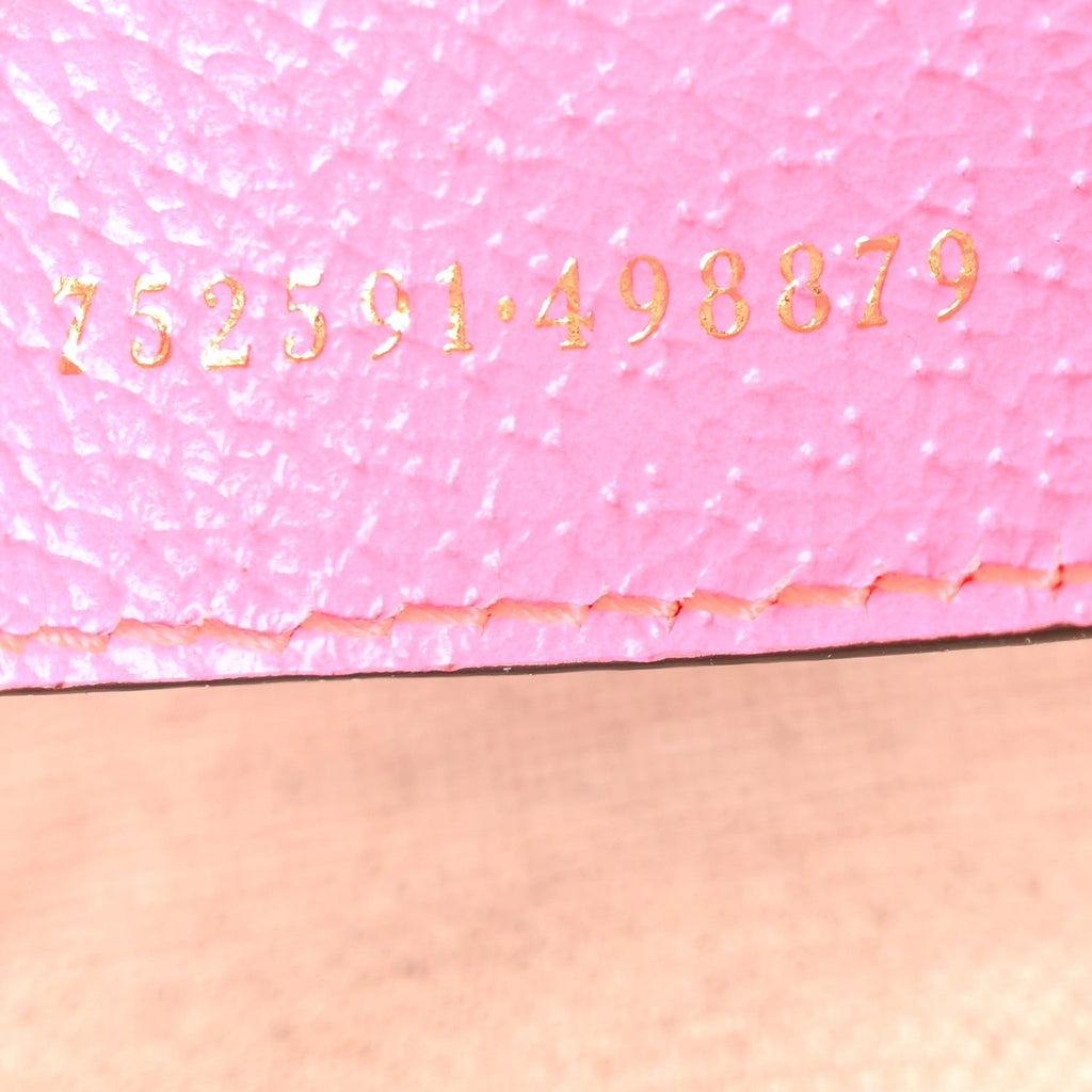 Gucci GG Supreme Monogram Textured Dollar Calfskin Web Ophidia Small Crossbody Bag Beige Ebony Fuchsia