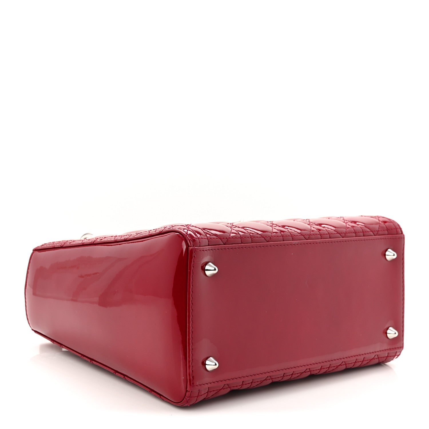 Christian Dior Patent Cannage Medium Lady Dior Red