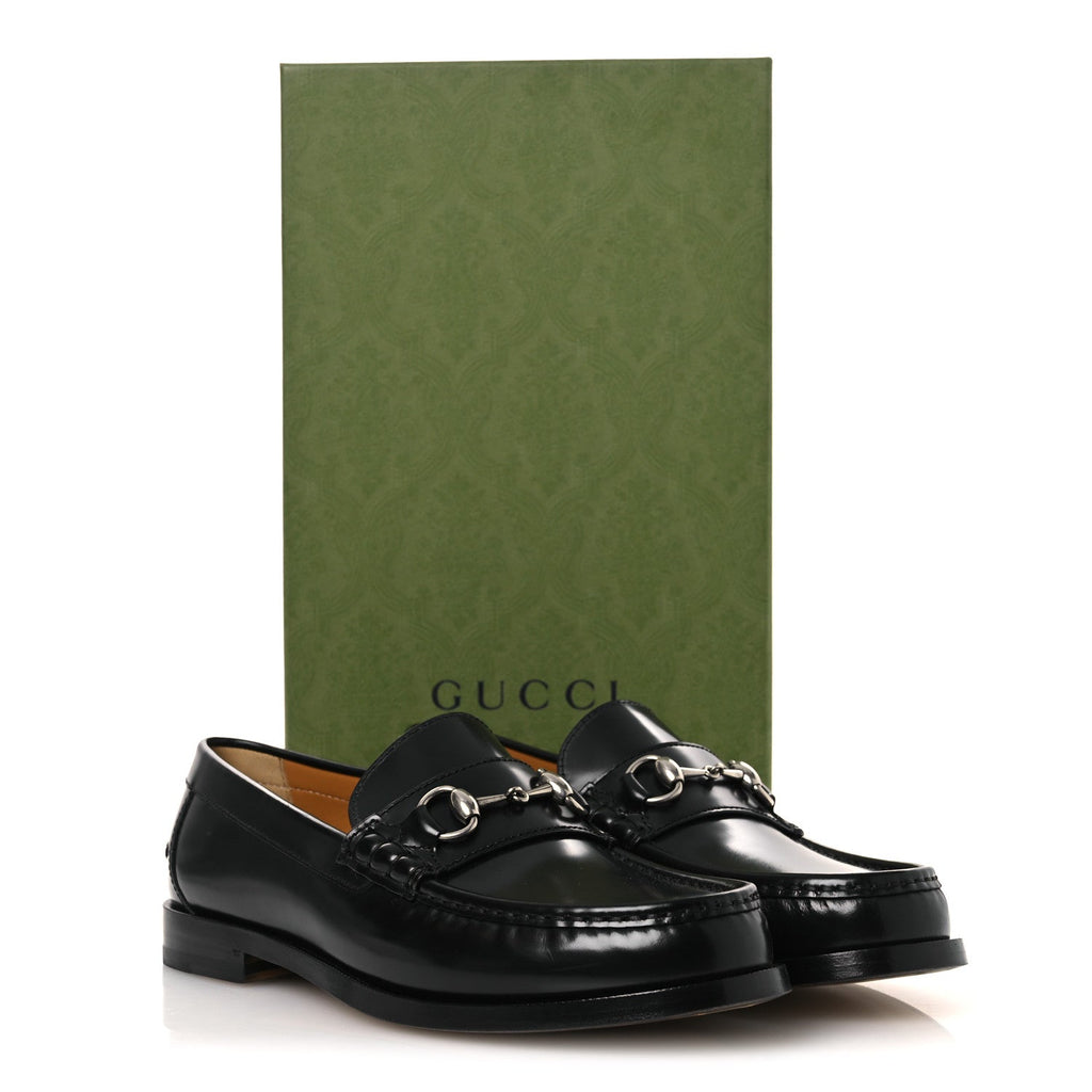 Gucci Millennial Ribot Mens Horsebit Loafers 9.5 Black