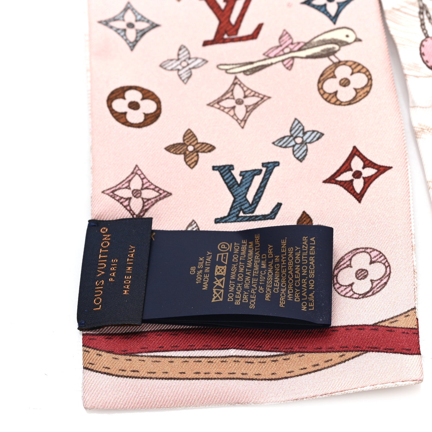 Louis Vuitton Silk Monogram Up And Away Bandeau Rose Clair