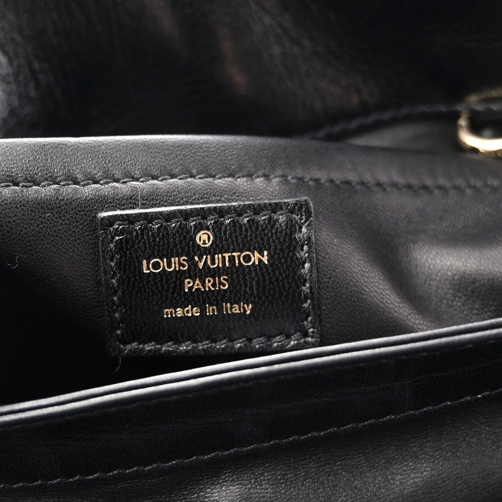 Louis Vuitton Monogram Silk Pony Hair Alligator Trim Linda Black