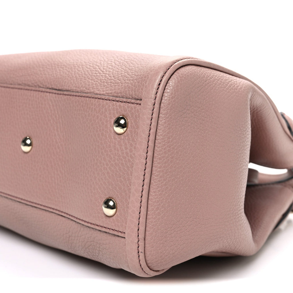 Gucci Pebbled Calfskin Small Soho Shoulder Bag Light Pink