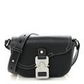 Christian Dior Grained Calfskin Saddle Messenger Bag With Strap Black