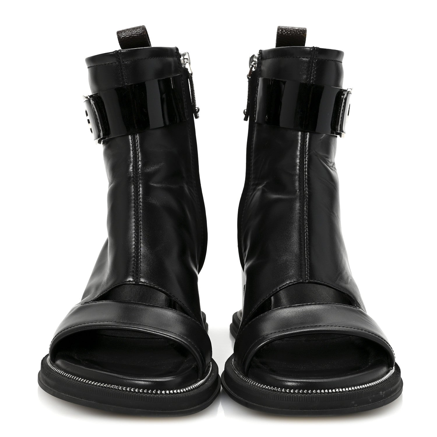 Louis Vuitton Calfskin Moonlight Boots 36.5 Black