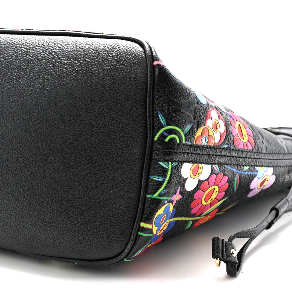 Louis Vuitton LV X TM Empreinte Flowers Neverfull MM Black