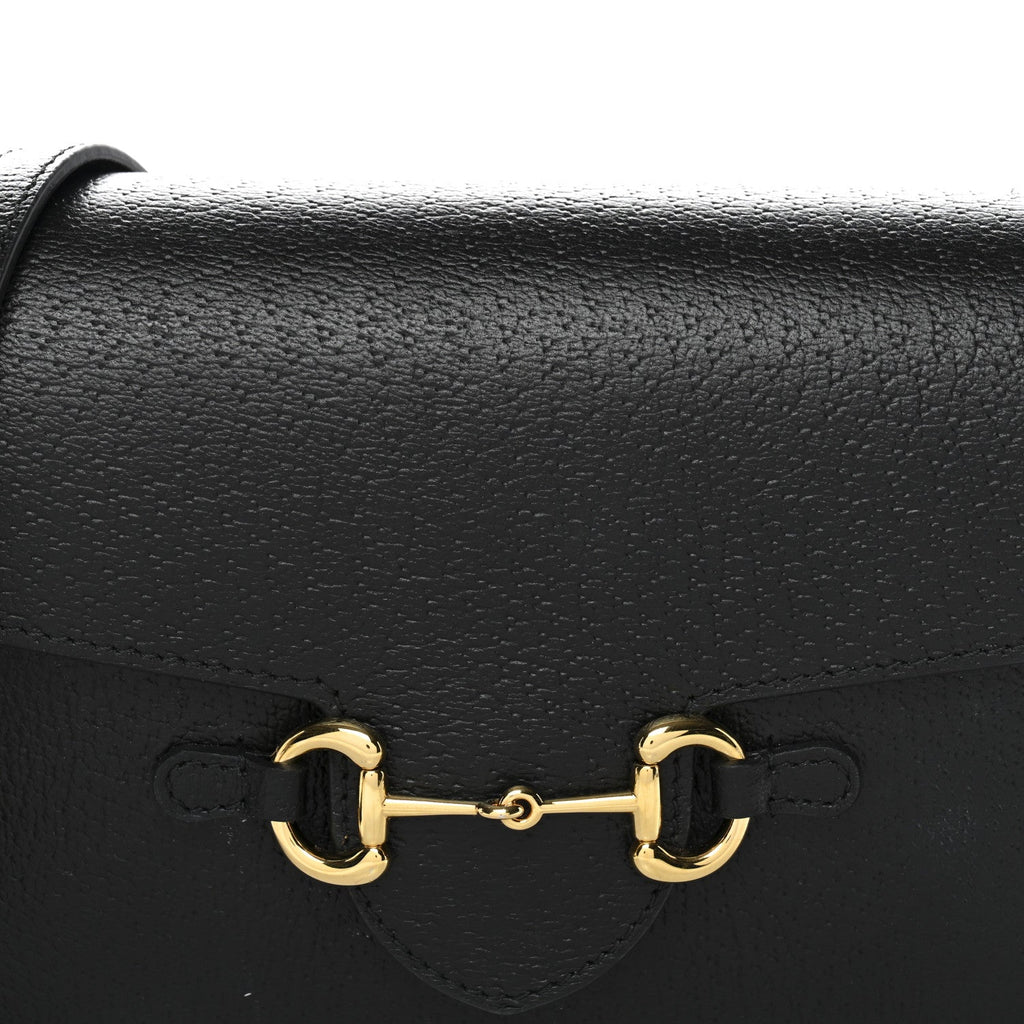 Gucci Calfskin Horsebit 1955 Shoulder Bag Black