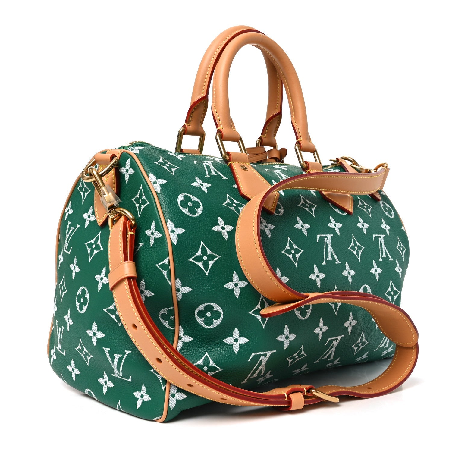 Louis Vuitton Calfskin Monogram Speedy P9 Bandouliere 30 Green