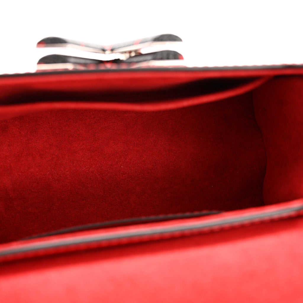 Louis Vuitton Patent Monogram Infrarouge Twist Shoulder Bag PM Coquelicot