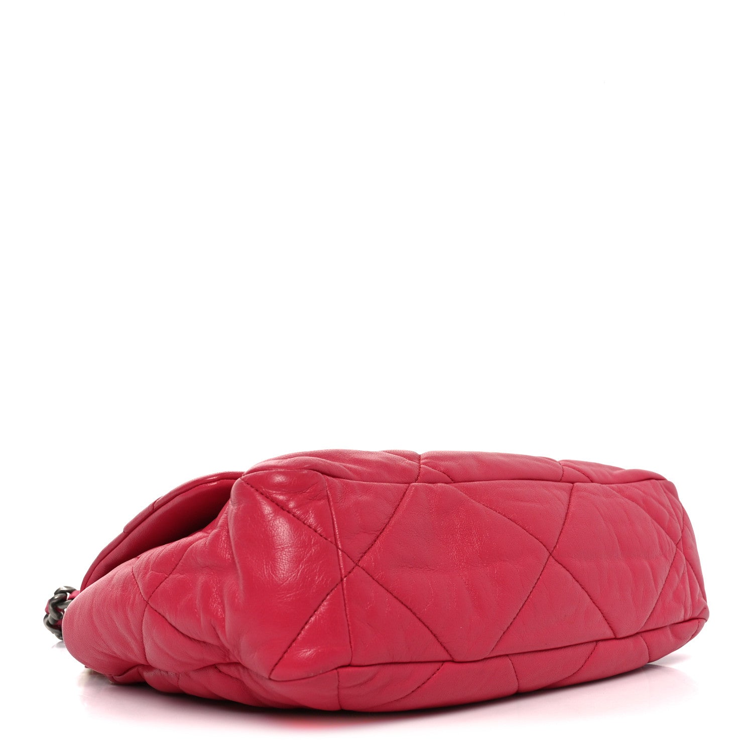 Chanel Goatskin Quilted Large Chanel 19 Flap Dark Pink