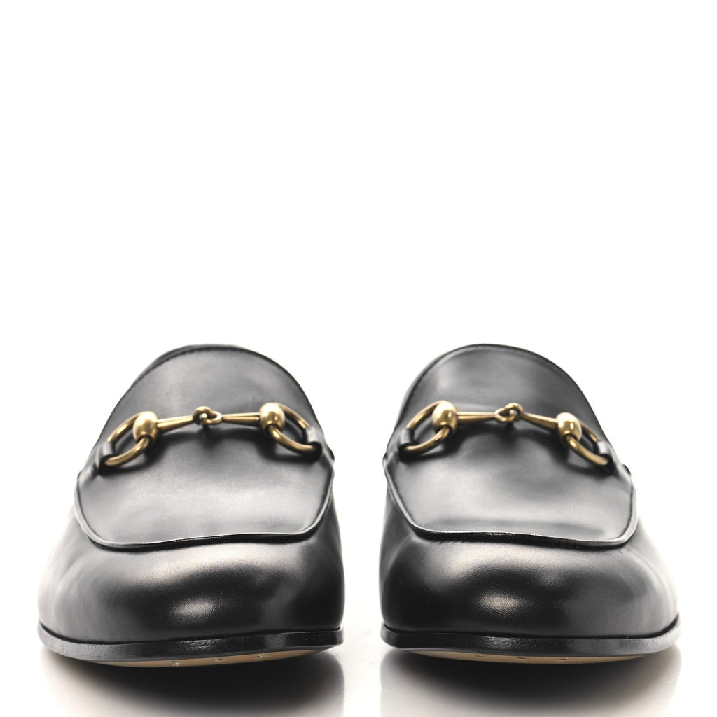 Gucci Calfskin Horsebit Mens Jordaan Loafers 7 Black