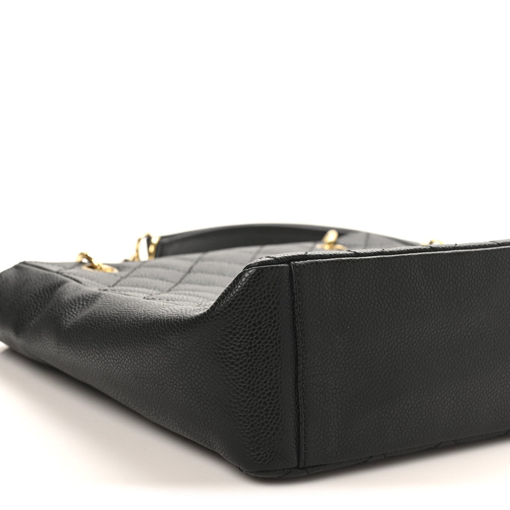 Chanel Caviar Quilted Petit Shopping Tote PST Black