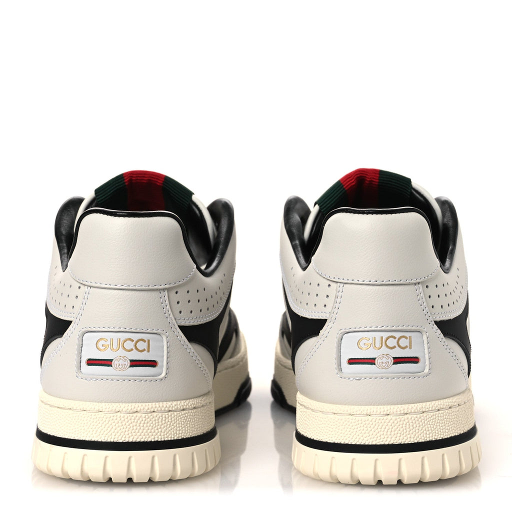 Gucci Sparrow Calfskin Mens Re-Web Sneakers 8 Green White Black