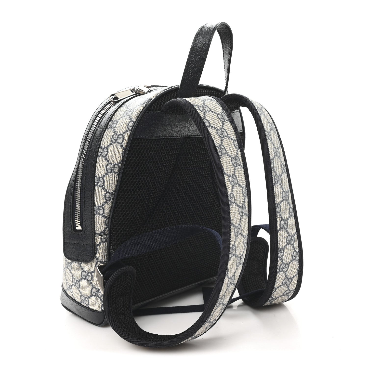 Gucci GG Supreme Monogram Textured Dollar Calfskin Web Small Ophidia Day Backpack Beige Blue Black