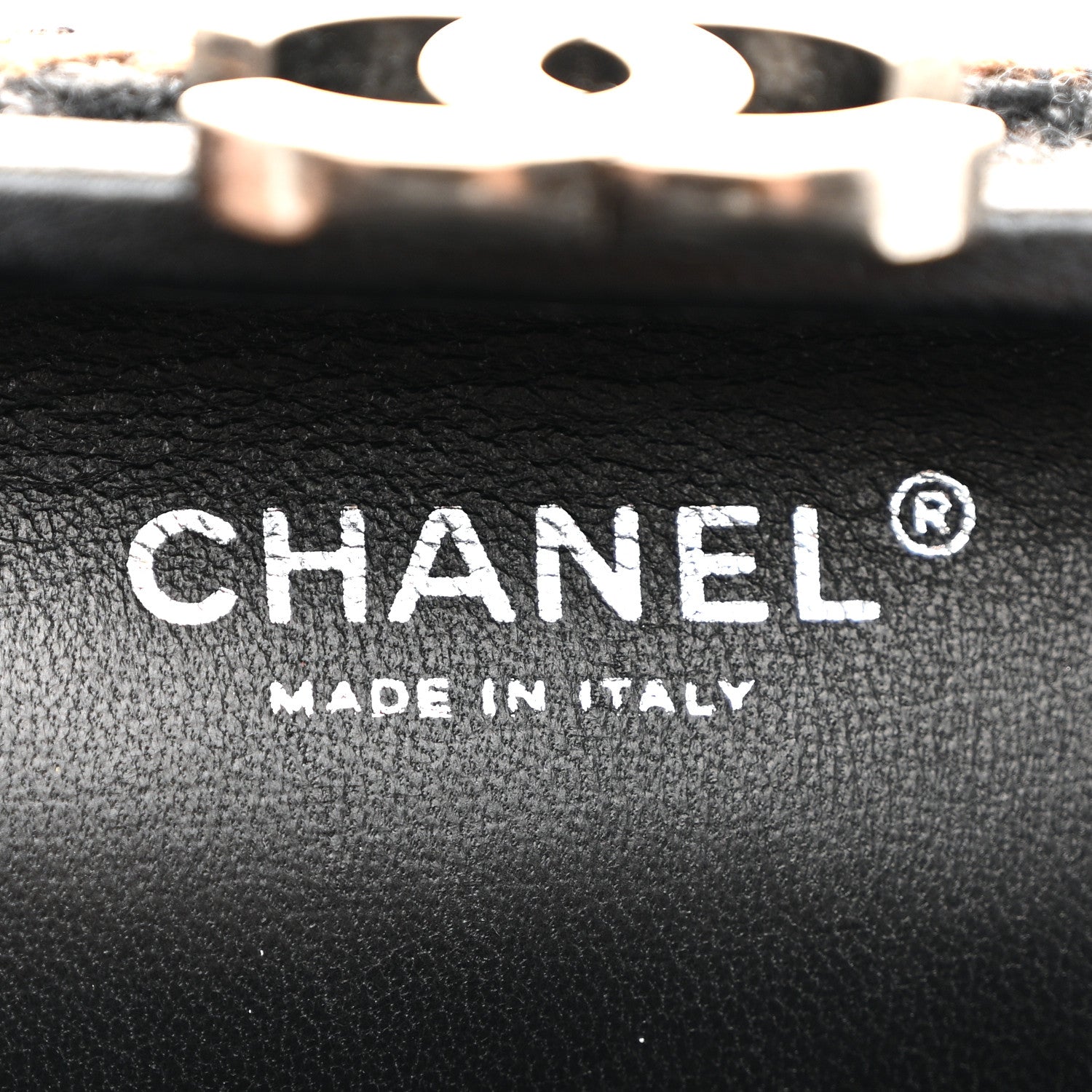 Chanel Tweed Kisslock Minaudiere Black Multicolor