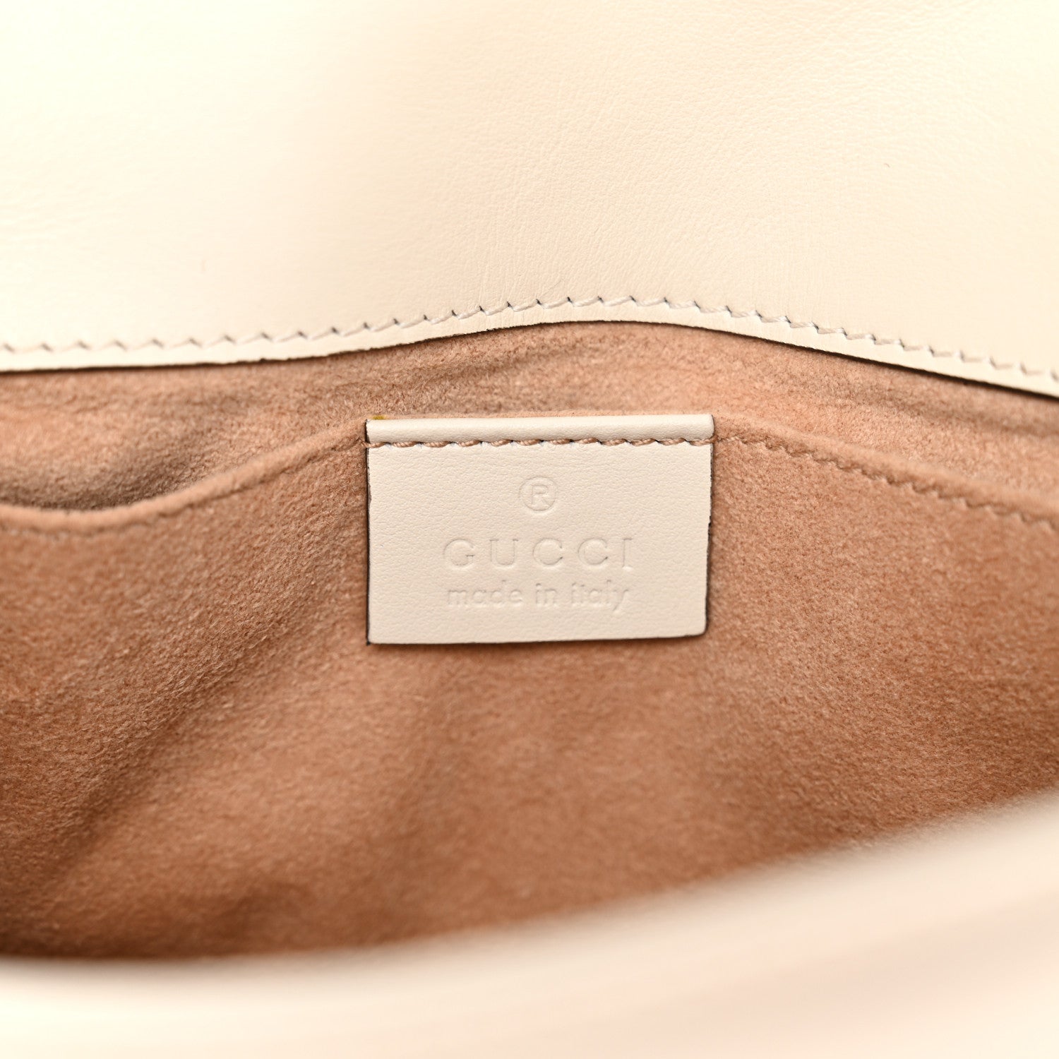 Gucci Calfskin Matelasse Mini GG Marmont Shoulder Bag White