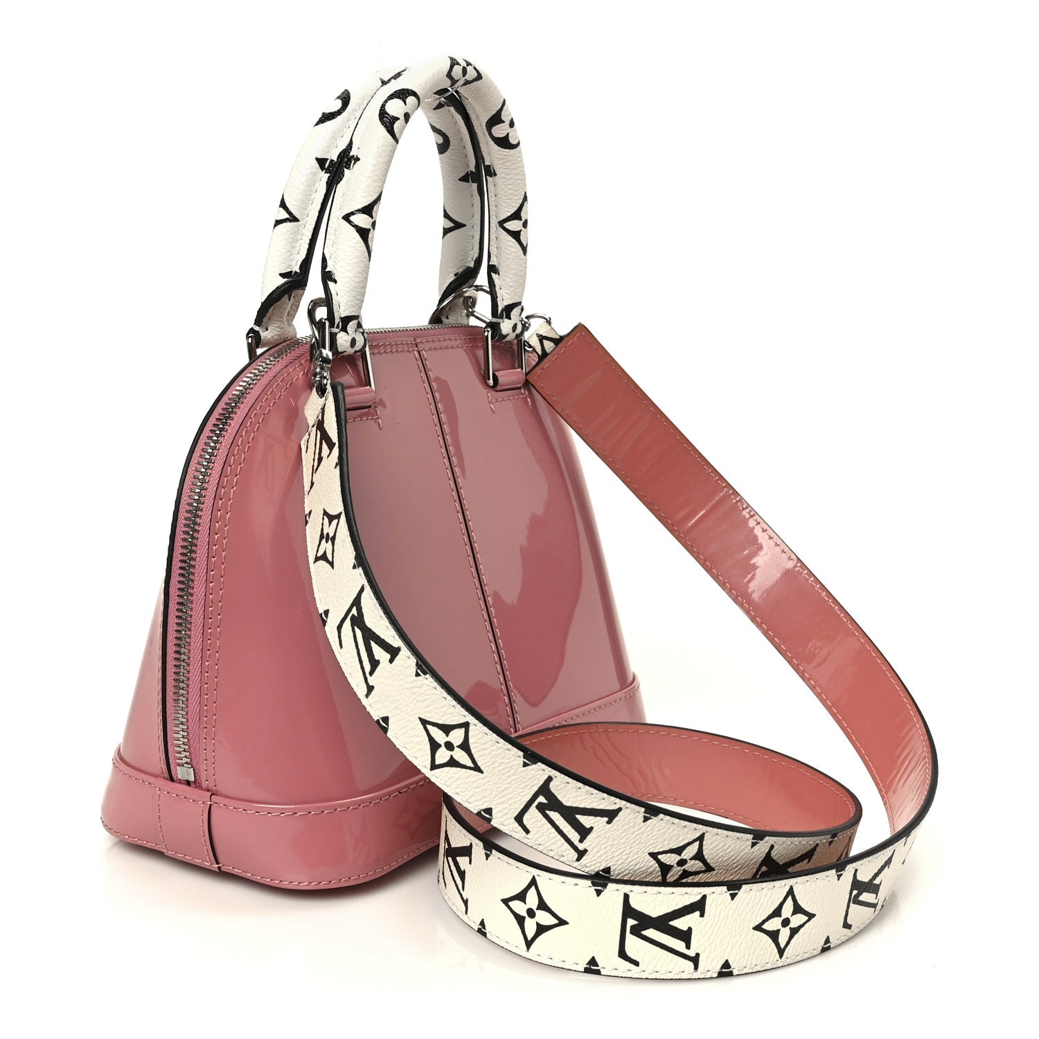 Louis Vuitton Patent Monogram Alma BB Rose Blush