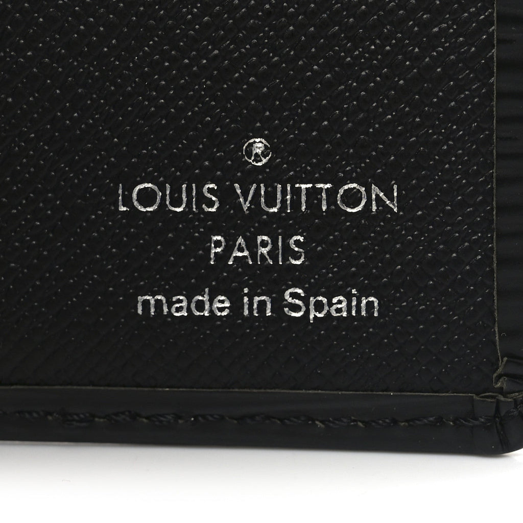 Louis Vuitton Epi 6 Card Billfold Wallet Black